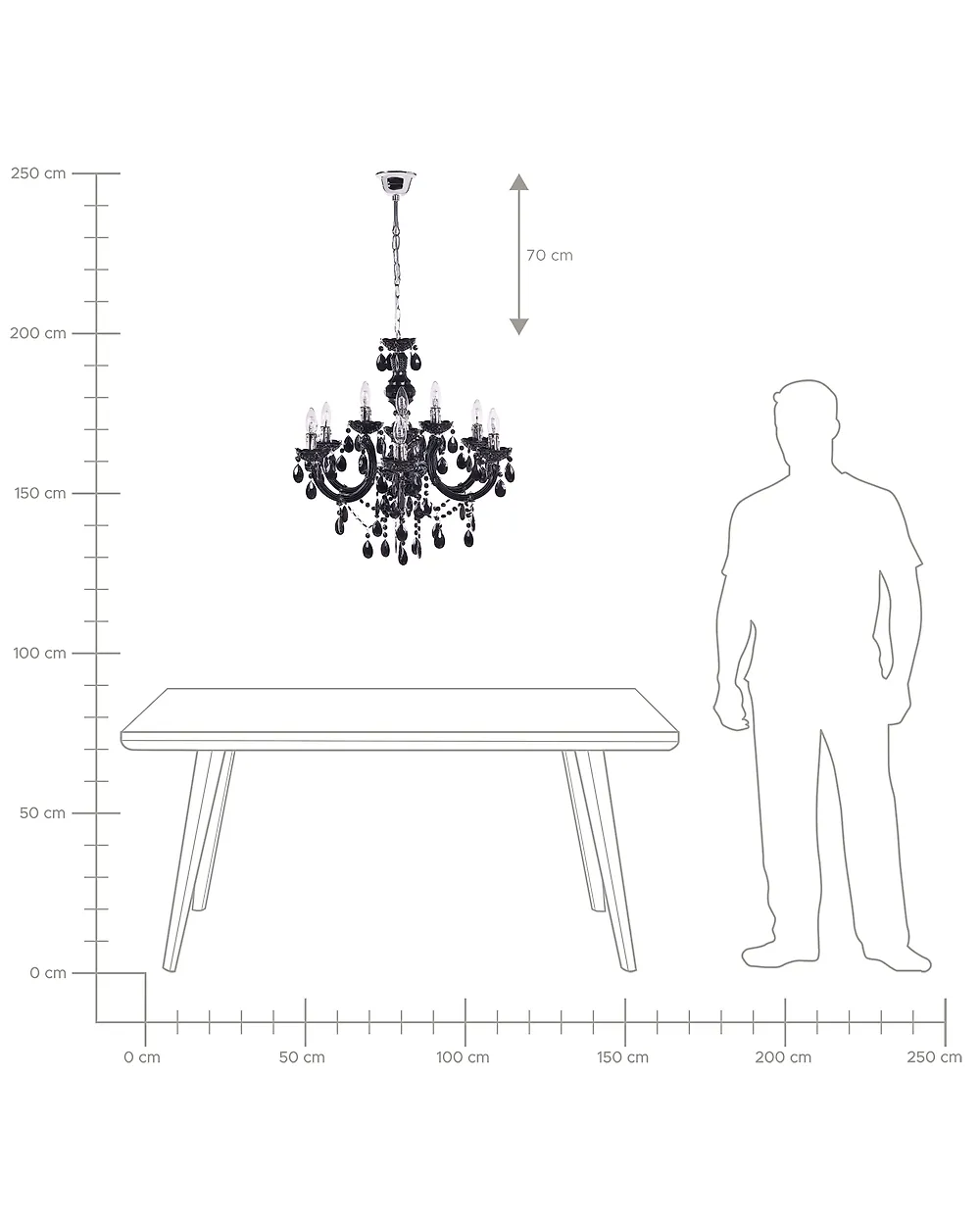 Kronleuchter KALANG L Schwarz_822256
