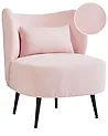 Sessel OTSBY Bouclé Pastellrosa