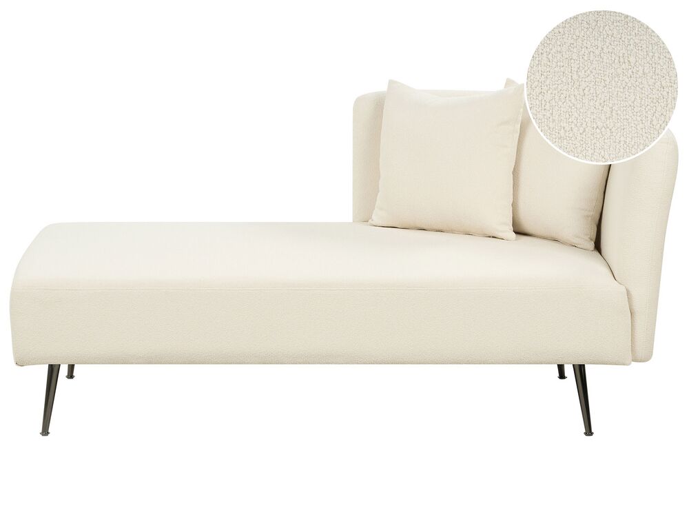 Right-Hand Chaise Longue RIOM Boucle Off-White