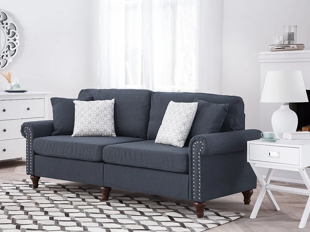 Sofa 3 Seater OTRA Fabric Dark Grey_1177535