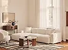 Modul Ecksofa HEDE Bouclé Weiß rechtsseitig