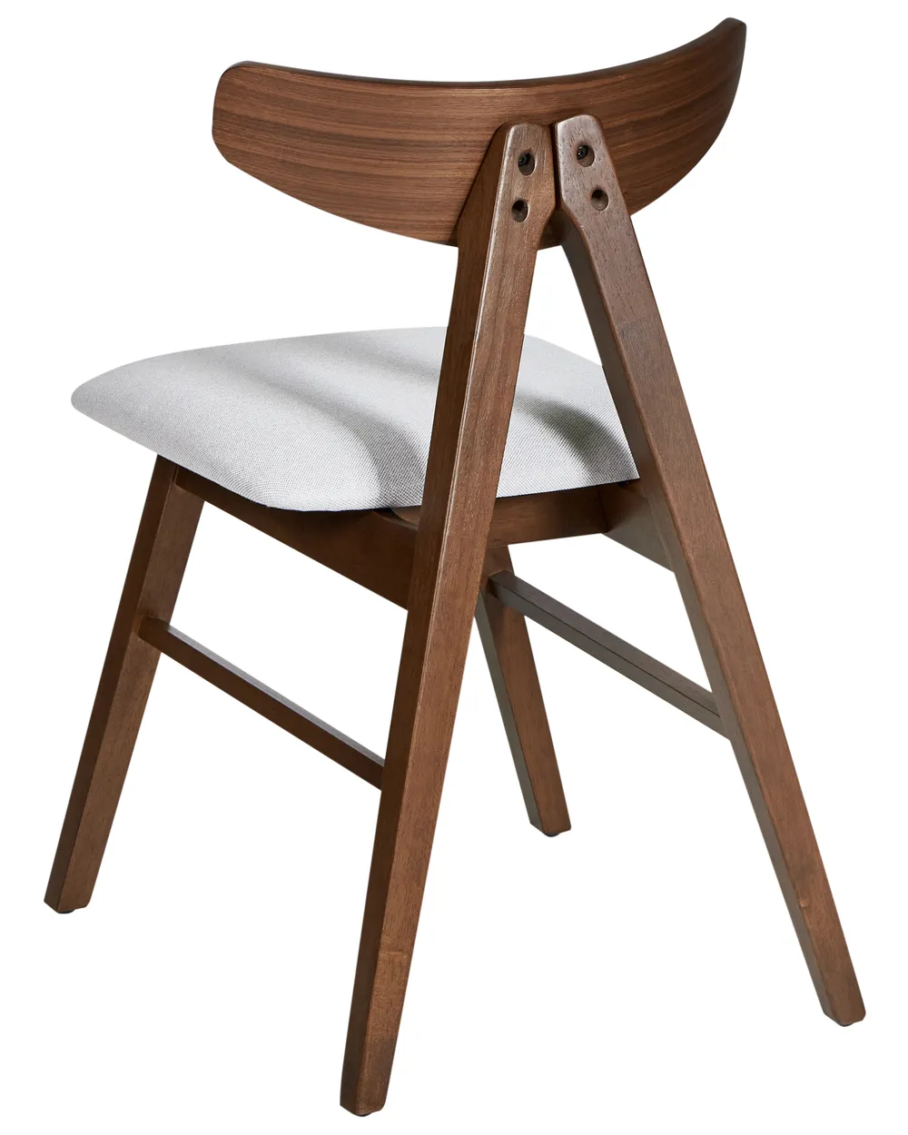 Esszimmerstuhl 2er Set LACOTA Holz Dunkelbraun / Grau_975832