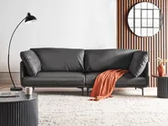Sofa 3-Sitzer REVSNES Stoff Schwarz_965346