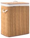 Wäschekorb mit Deckel ARRAIAS Stoff Braun 100 L