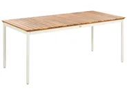 Garden Dining Set with Benches 6 Seater CORRICELLA Acacia Wood Brown_1125057
