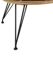 Set mit 2 Stühlen und Sitzkissen MARATEA Rattan Naturfarben_878338