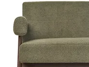 Sofa Set TAMRE Bouclé Grün / Dunkelbraun_985323