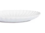 Set of 4 Dinner Plates NETTLE Stoneware White_957425