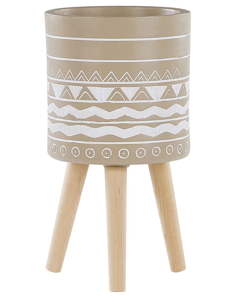 Blumentopf mit Beinen MILINA 30 cm Beige