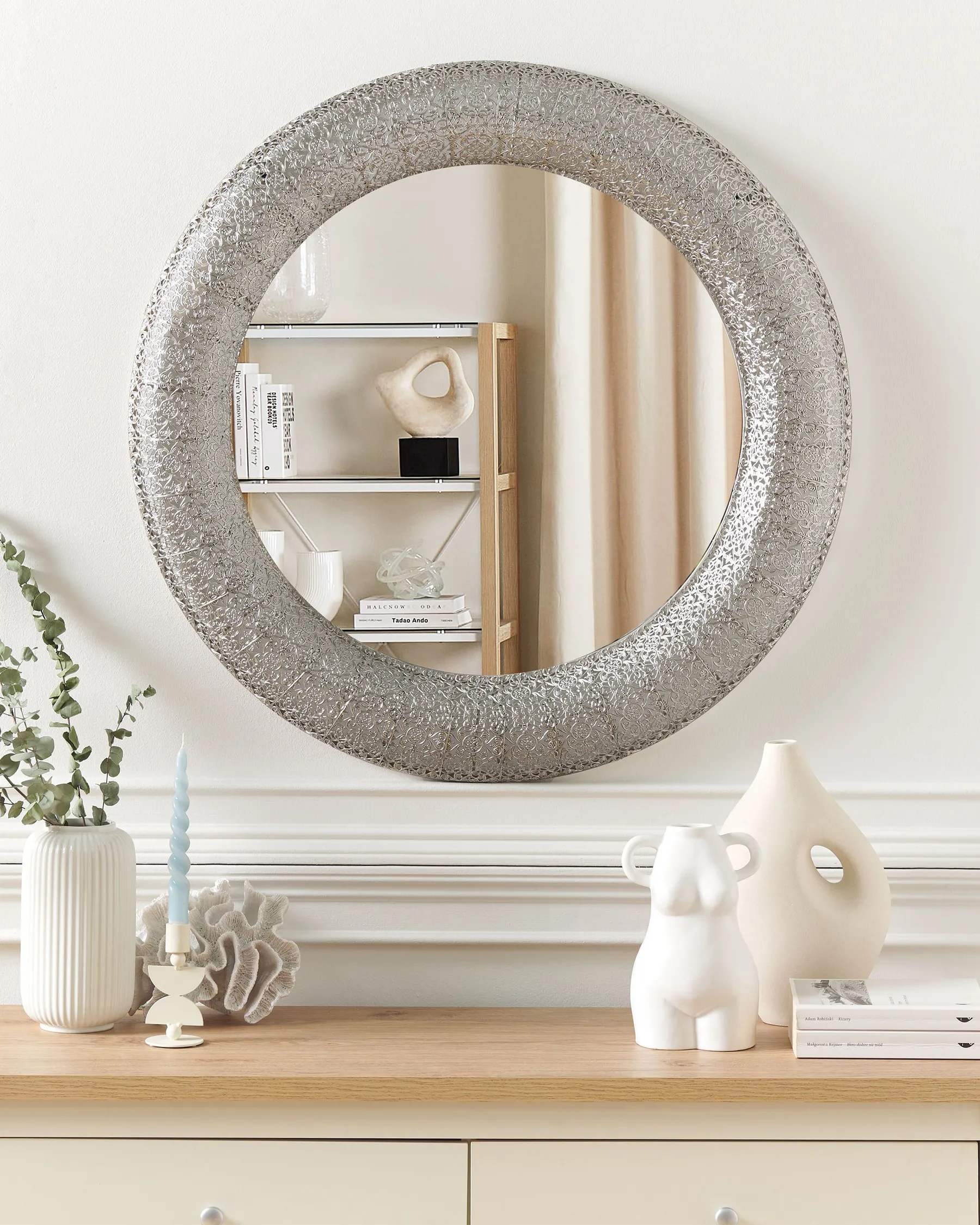 Wall Mirror CHANNAY 80 cm 80 cm Metal Silver_704598