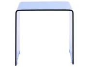 Beistelltisch 2er Set KENDALL Sicherheitsglas Blau_1017386