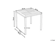 Garden Dining Table LEVANTO 80 cm 80 cm Metal Black_1179382