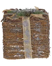 Weihnachtsdekoration 2er Set INARI 28/21 cm Weihnachtsgeschenke Silber_787423