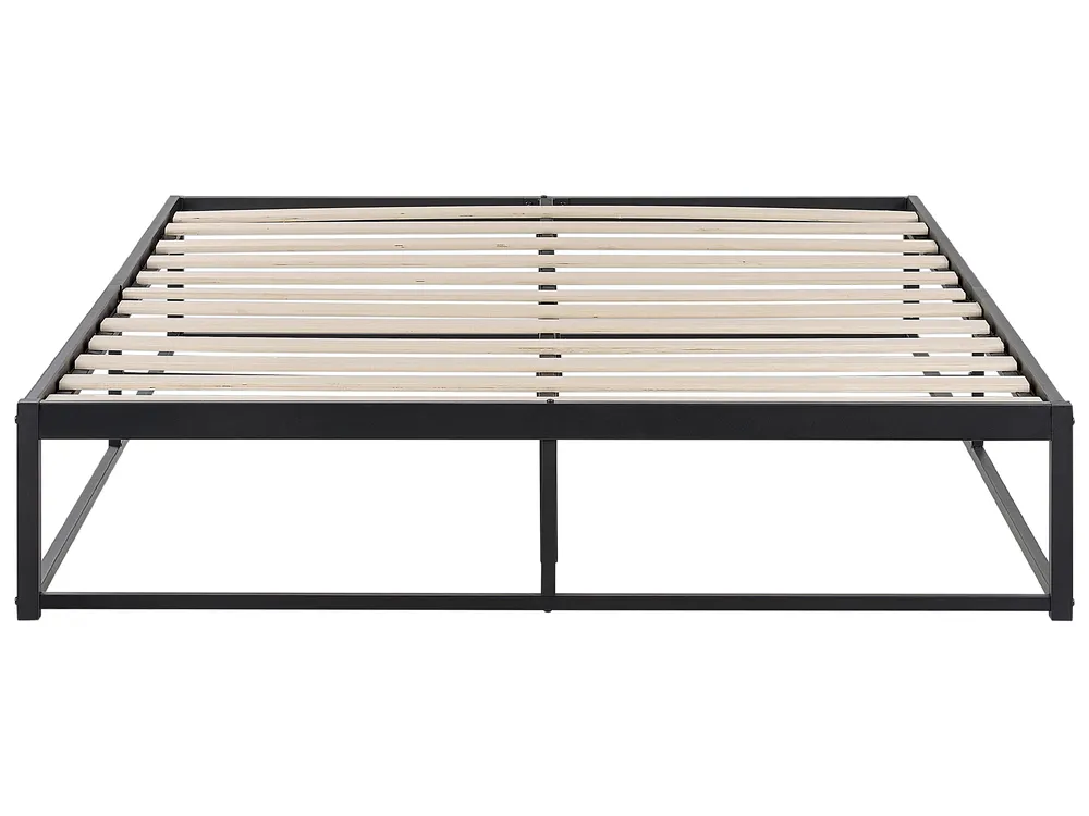 Bed Metal VIRY 140 x 200 cm (EU Double) Black_894130