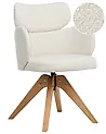 Esszimmerstuhl drehbar MARCY Bouclé Hellbeige