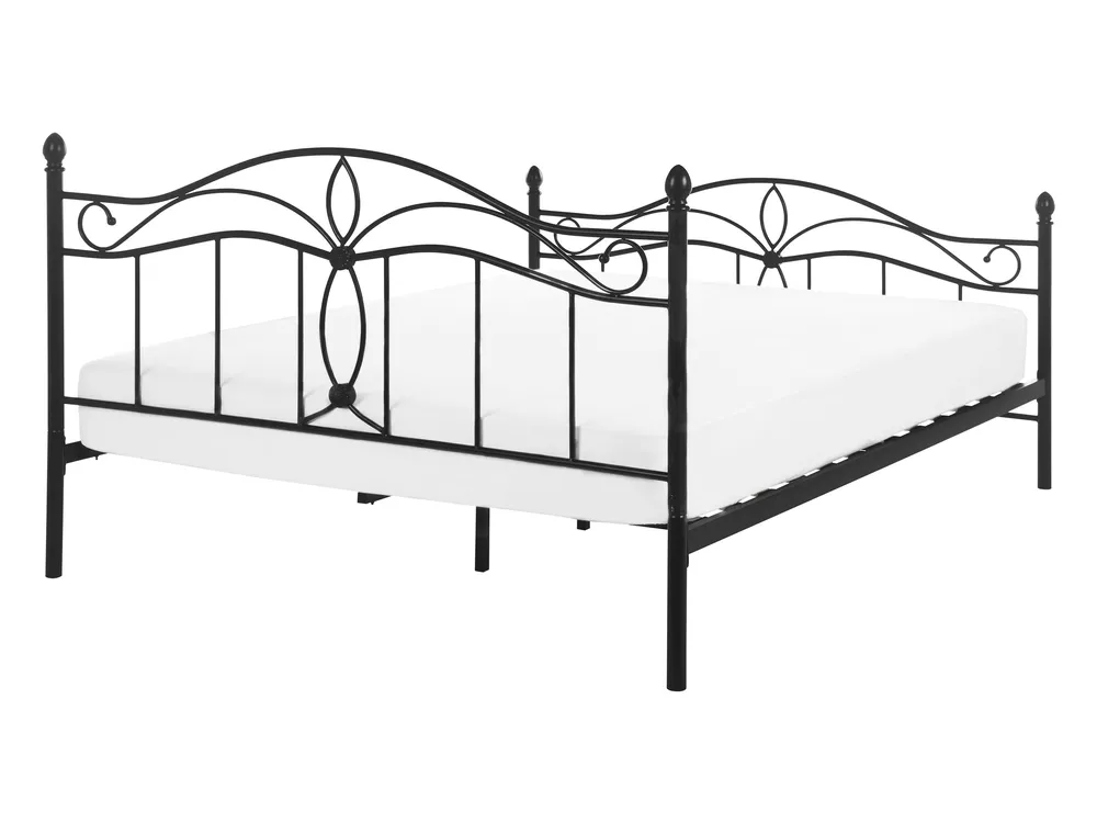 Bett mit Lattenrost Metall ANTLIA 140 x 200 cm Schwarz_806575