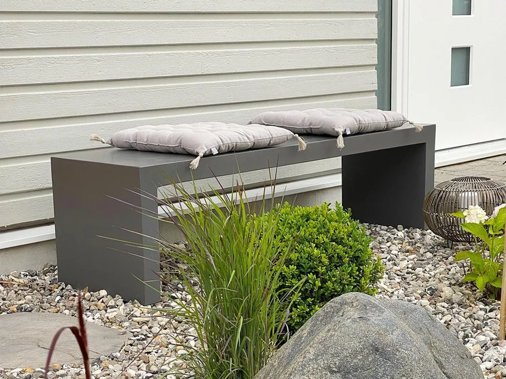 Gartenbank TARANTO 150 cm Beton Grau_811770