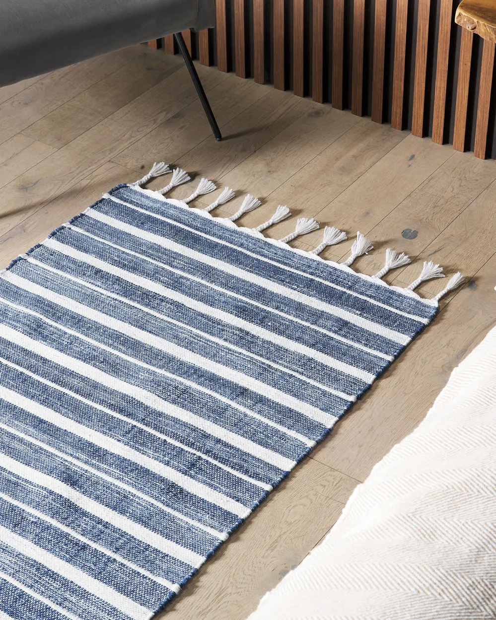 Rug BADEMLI Dark Blue 80 x 150 cm