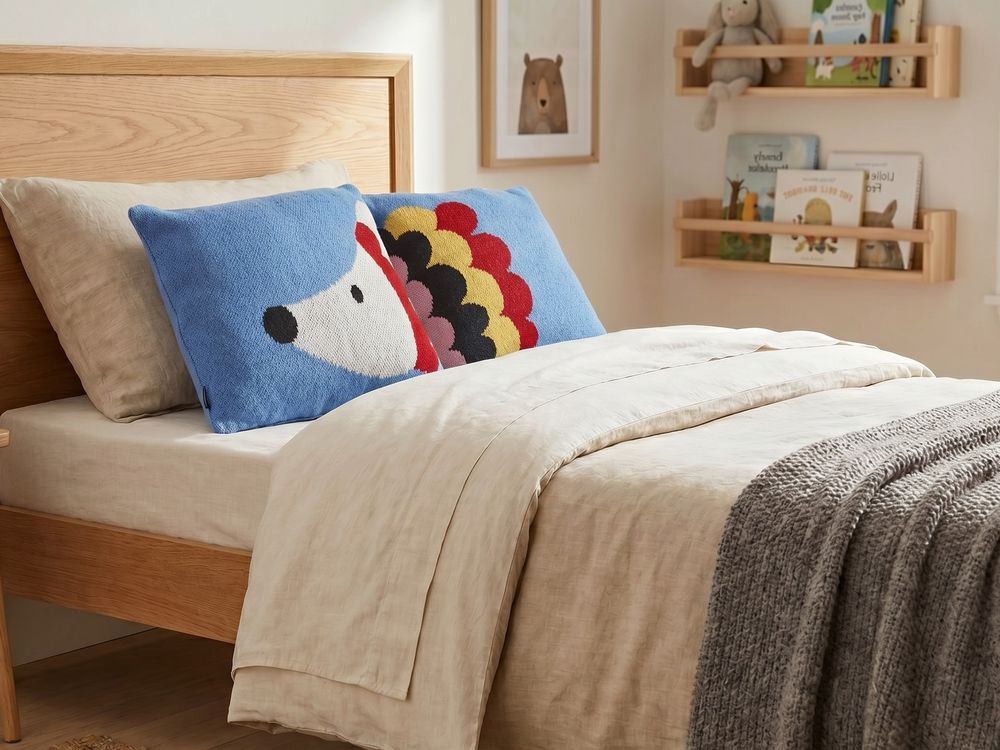 Lot de 2 coussins décoratifs PASHOT Coton 45 x 45 cm Bleu