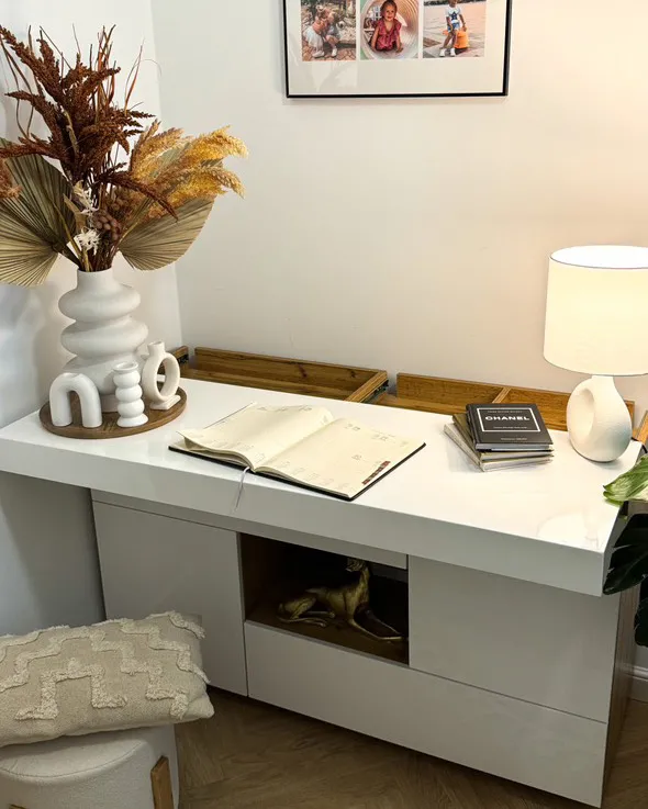 Home Office Desk 2 Door Sideboard GORAN White_943297