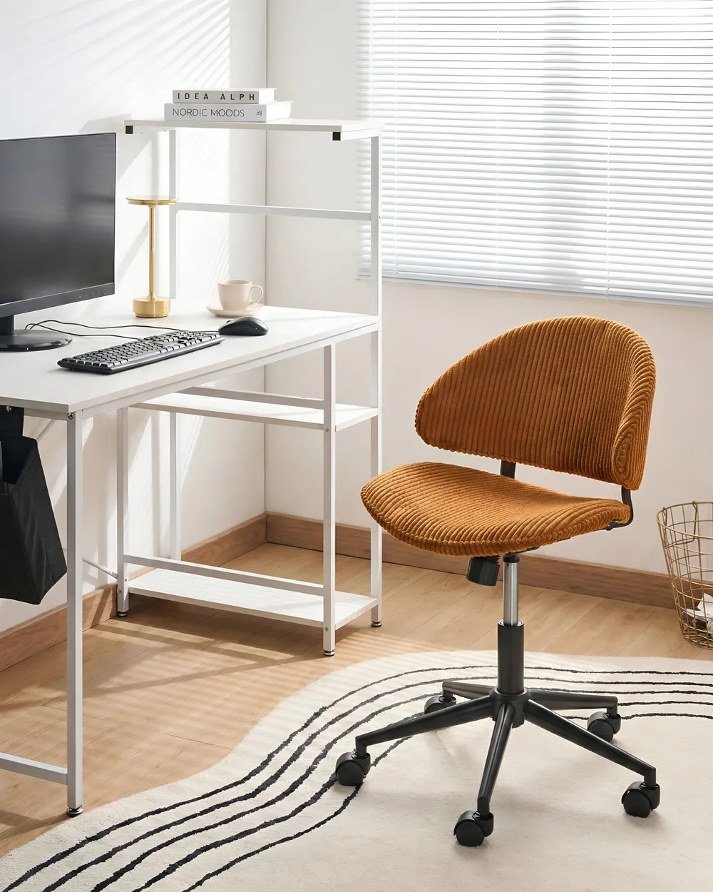 Office Chair KIANA Corduroy Orange_1078335