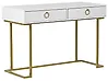 Konsolentisch WESTPORT 115 cm x 50 cm mit Schubladen Weiß / Gold