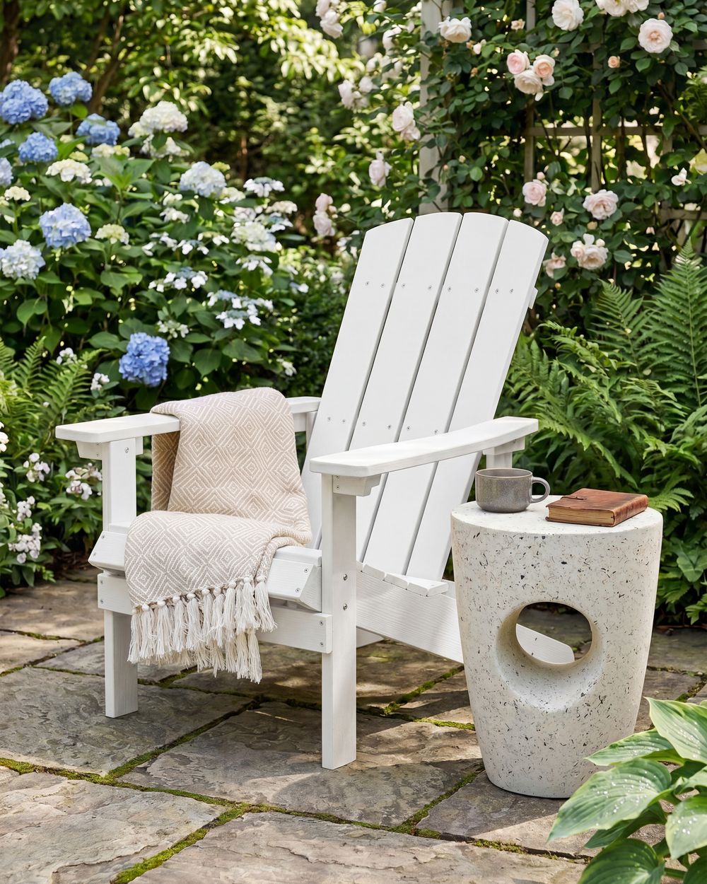 Gartenstuhl ADIRONDACK Weiß