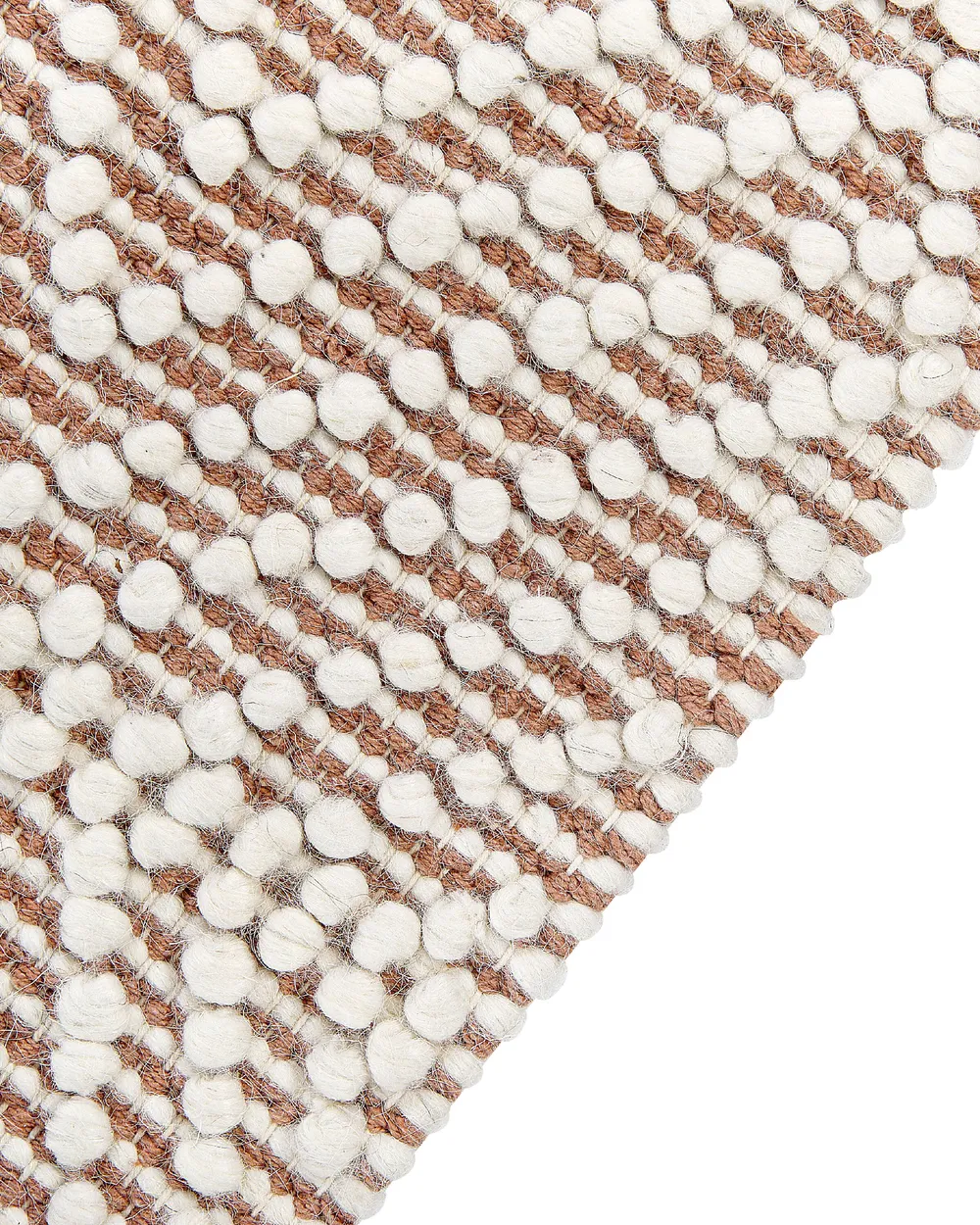 Teppich KESTEL Braun Beige 160 x 230 cm Wolle_855602