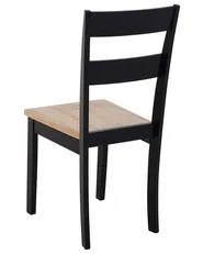 Esszimmerstuhl 2er Set GEORGIA Holz Schwarz_735874