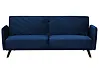 Schlafsofa 3-Sitzer SENJA Samtstoff Marineblau