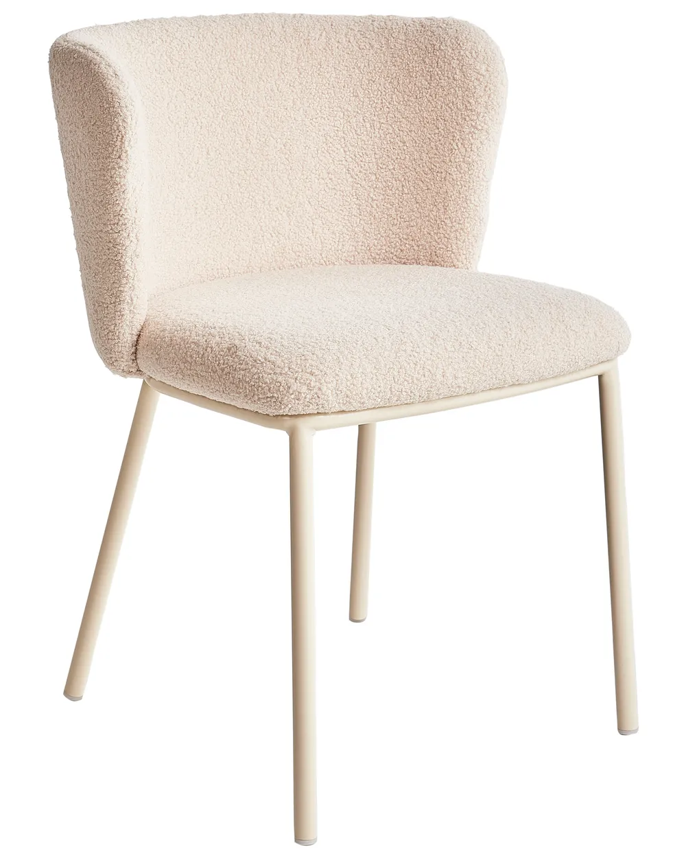 Esszimmerstuhl 2er Set MINA II Bouclé Hellbeige_954456