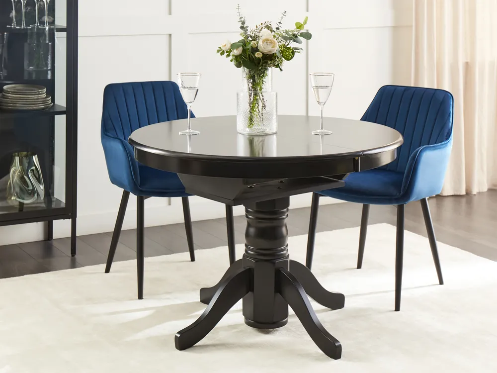 Ausziehbarer Esstisch AKRON Schwarz 106/150 cm 106 cm_927569