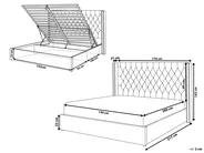 Bett mit Stauraum LUBBON Samtstoff Schwarz 140 x 200 cm_833816