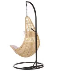 Hanging Chair with Stand ATRI II PE Rattan Natural_763807