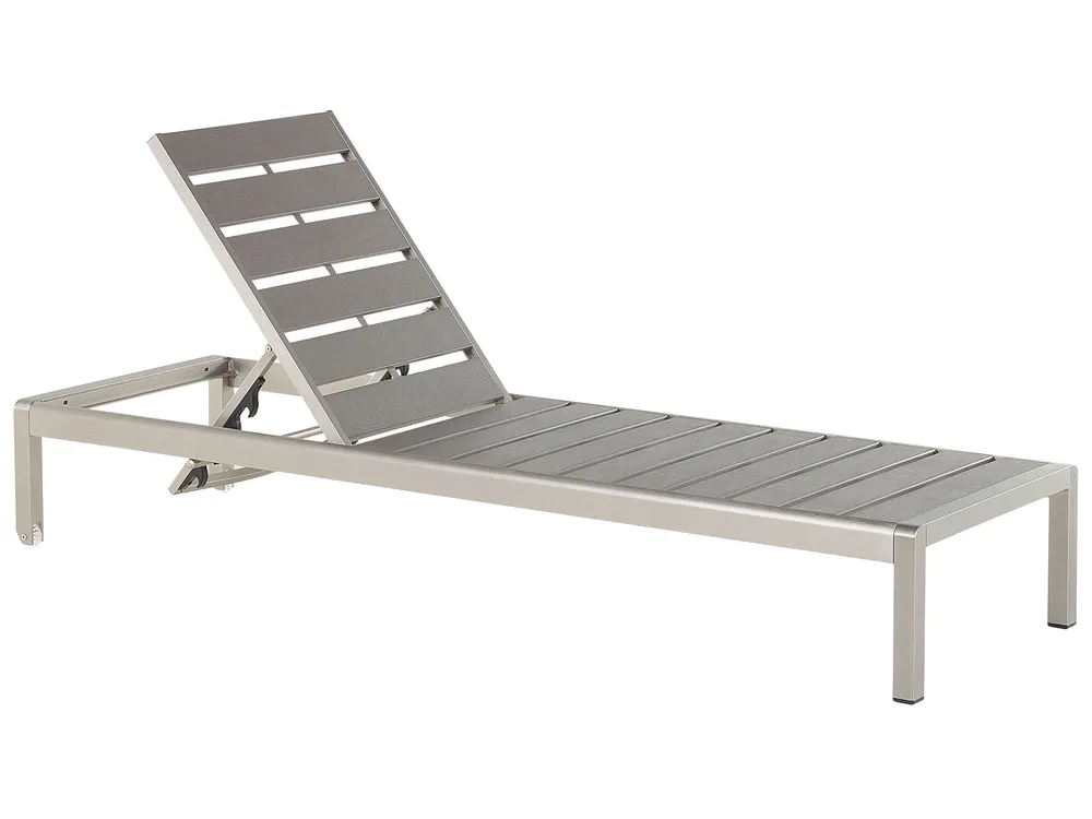 Sonnenliege NARDO mit Relaxfunktion Metall Grau