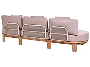 Garden Sofa 3 Seater ARZELLO Acacia Wood Light Brown_1163930