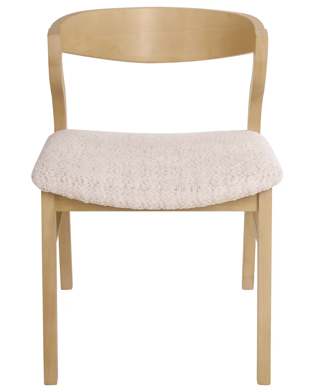 Set of 2 Dining Chairs MAROA Wood Light Beige_934315