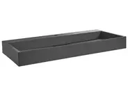 Hängewaschbecken QUENKO 100 x 46 cm Mineralguss Schwarz_981334