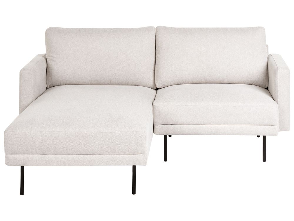 Ugaona sofa BREDA Tkanina Svijetlo bež desnoruki