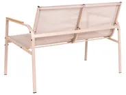 Lounge Set mit Tisch 4-Sitzer LEDRO Metall Beige_1077087