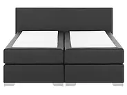 Divan Bed Faux Leather PRESIDENT 160 x 200 cm (EU King Size) Black_35851