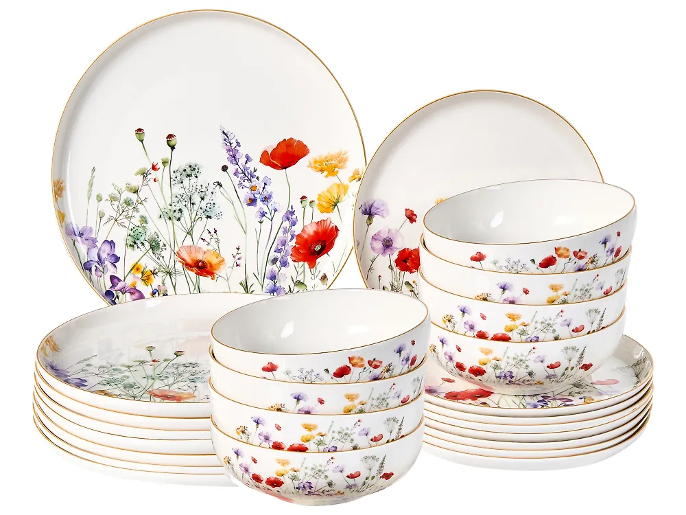 24-Piece Dinnerware Set EPAZOTE Porcelain White