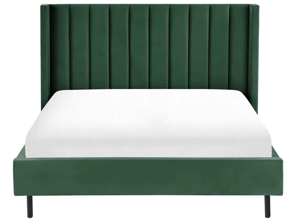 Bed Velvet VILLETTE 140 x 200 cm (EU Double) Dark Green_832663