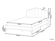 Bett mit Lattenrost Samtstoff SAUVIAN 140 x 200 cm Taupe_1014548