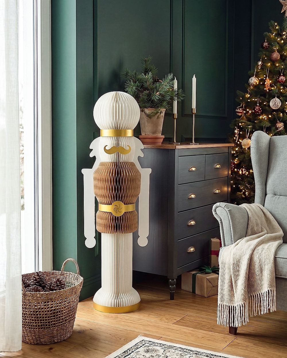 Décoration de Noël VINTERELV 100 cm Casse-noisette Beige