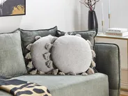 Set of 2 Decorative Cushions MADIA 45 x 45 cm Cotton Grey Solid_903807