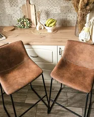 Set mit 2 Barstühlen FRANKS Goldbraun_980777