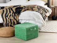 Pouf DHADAR Jute Grün_1080900