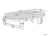 Outdoor Couchtisch ARZELLO  135 cm 90 cm Akazienholz Braun_1163947