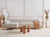 Ecksofa 3-Sitzer SOSJO Stoff Hellbeige rechtsseitig